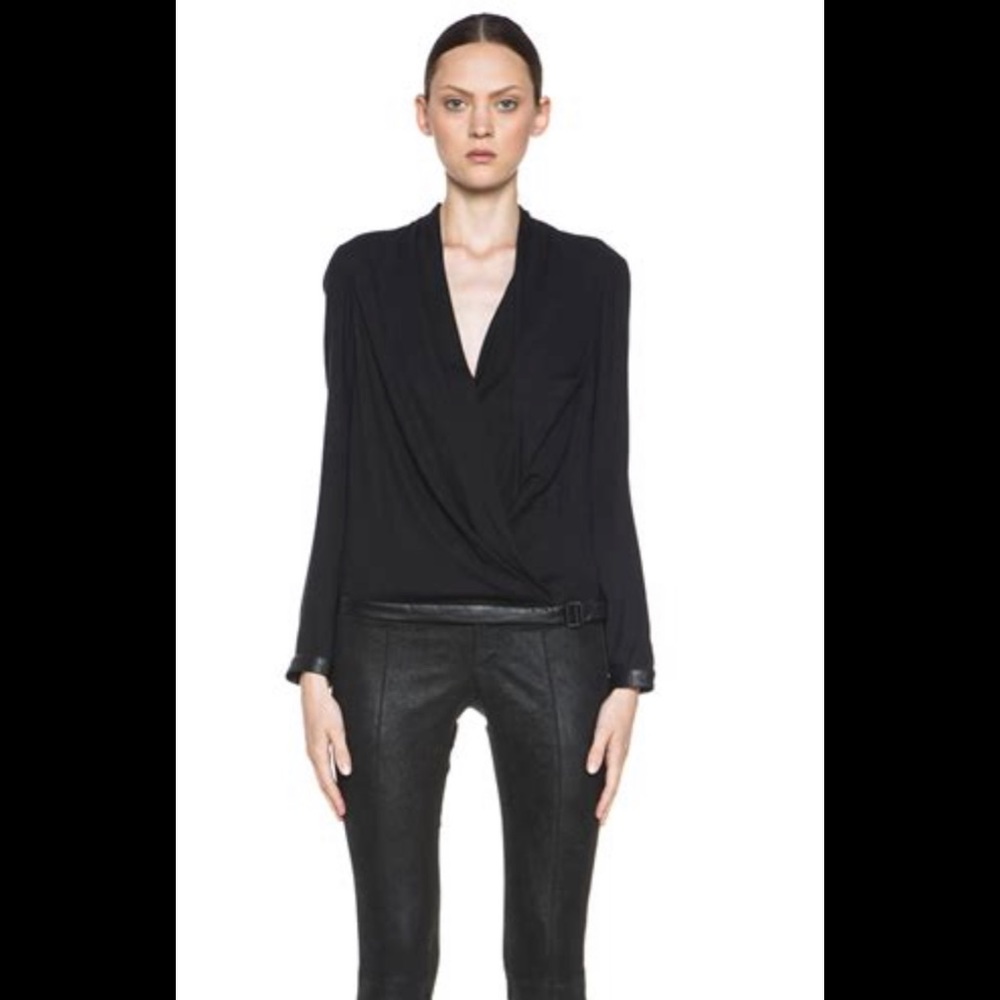 Helmet Lang Blouse Morse Drape